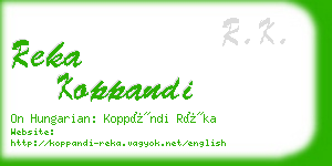 reka koppandi business card